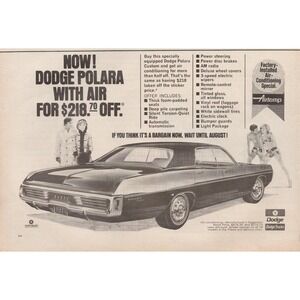 Dodge Polara Air Conditioning Special Sedan Vintage Car‎ Magazine Print Ad 1970